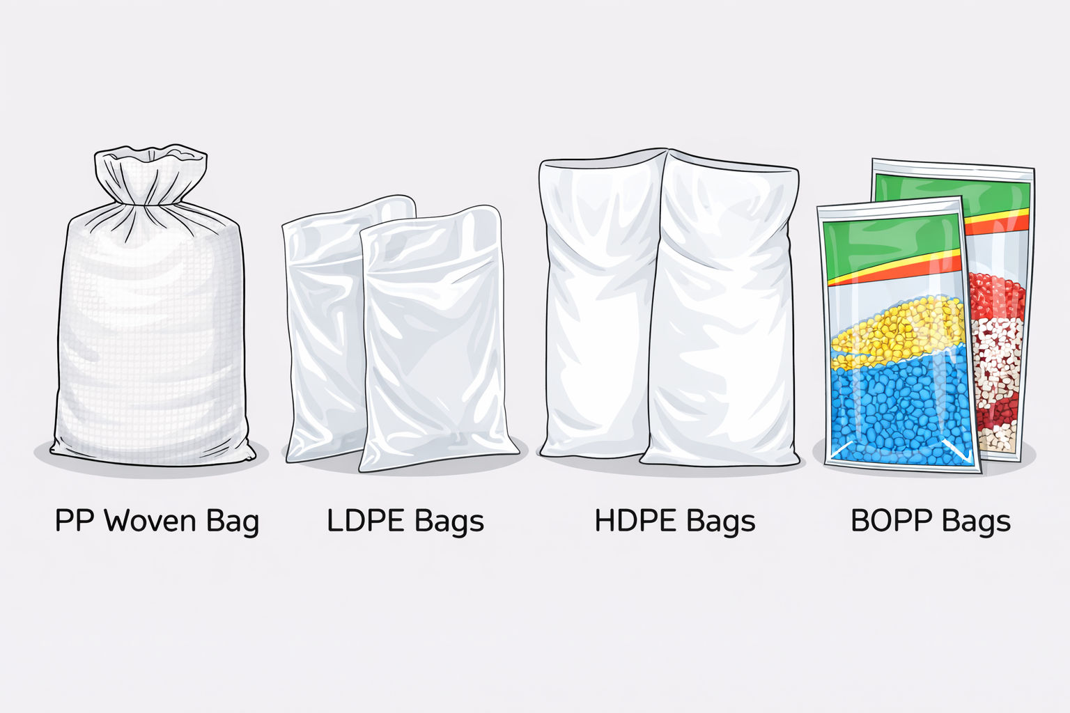 PP,WPP,LDPE,HDPE Bags